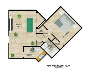 APT #103 Floor Plan